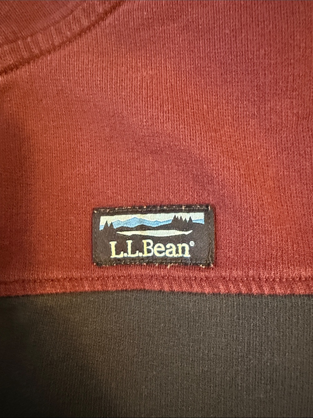 L.L. Bean Three-Tone Button Collar Pullover - Plum, Navy, Forest XS - Picture 3 of 3